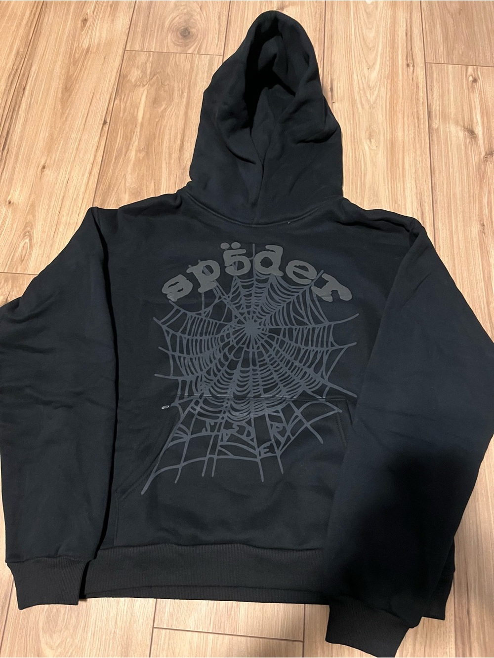 Unbranded Black Spider Web Graphic Hoodie